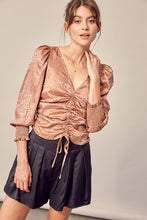 Load image into Gallery viewer, Animal Print Shirring Top
