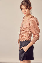 Load image into Gallery viewer, Animal Print Shirring Top

