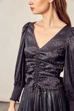 Load image into Gallery viewer, Animal Print Shirring Top
