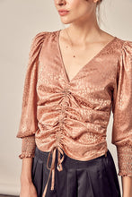 Load image into Gallery viewer, Animal Print Shirring Top
