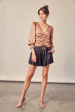 Load image into Gallery viewer, Animal Print Shirring Top
