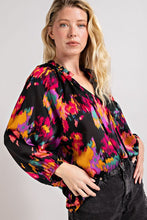 Load image into Gallery viewer, V-neck tie front blouse top
