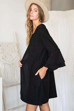 Load image into Gallery viewer, Glitter bell sleeve kimono cardigan
