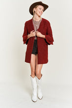 Load image into Gallery viewer, Glitter bell sleeve kimono cardigan
