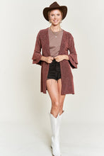 Load image into Gallery viewer, Glitter bell sleeve kimono cardigan
