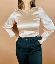 Load image into Gallery viewer, LONG SLEEVE SATIN TOP
