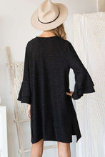 Load image into Gallery viewer, Glitter bell sleeve kimono cardigan
